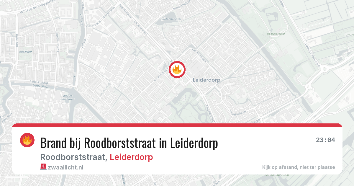 Brand bij Roodborststraat in Leiderdorp — 28 mei 2026