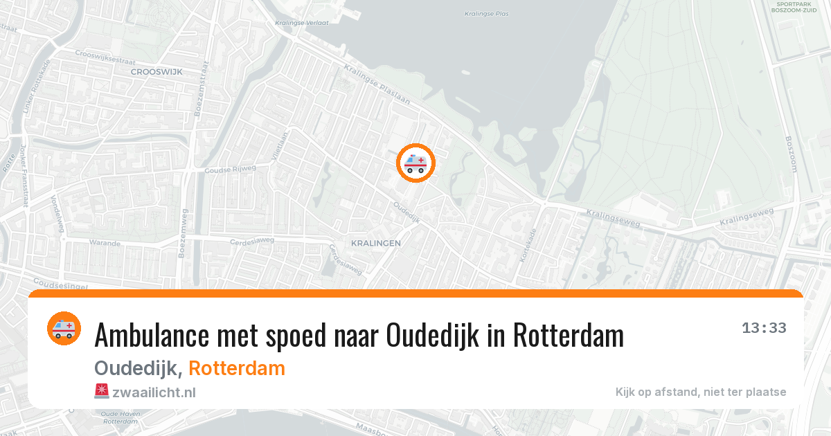 Ambulance met spoed naar Oudedijk in Rotterdam — 30 apr 2026
