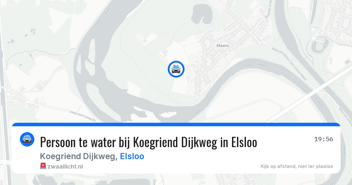 Persoon te water bij Koegriend Dijkweg in Elsloo — 28 jun 2026