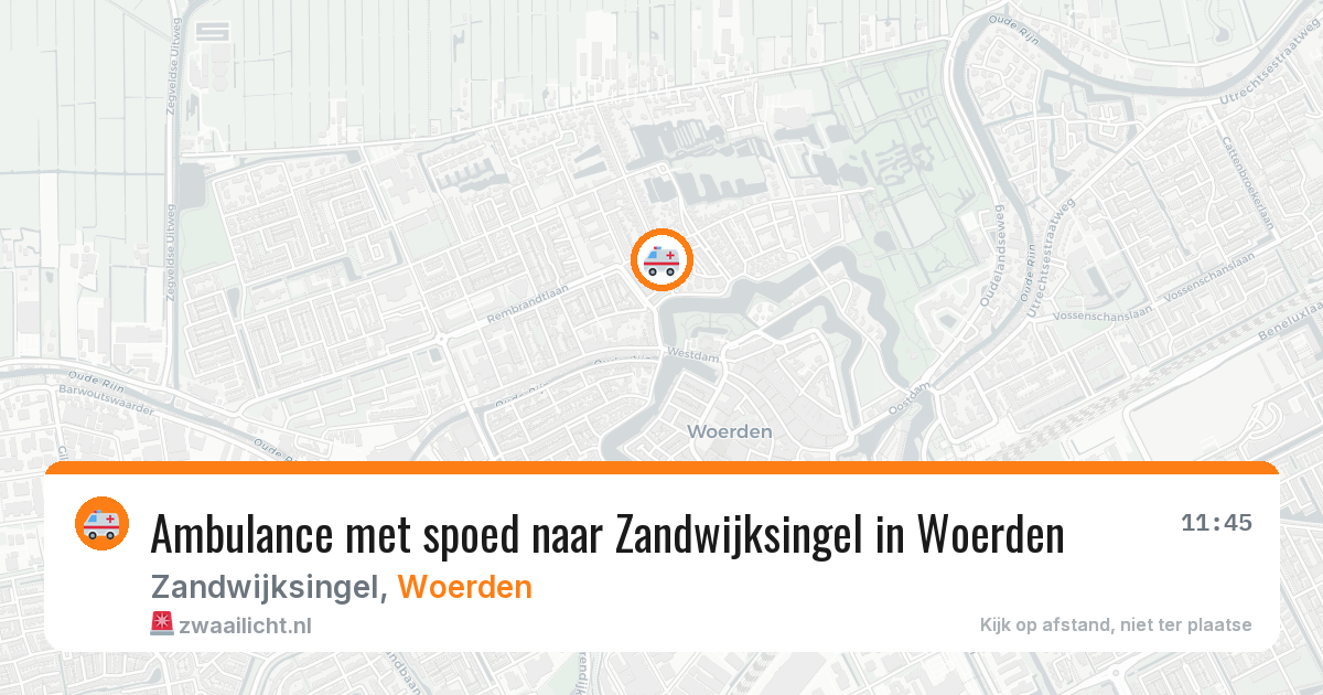 Ambulance met spoed naar Zandwijksingel in Woerden — 23 mei 2026