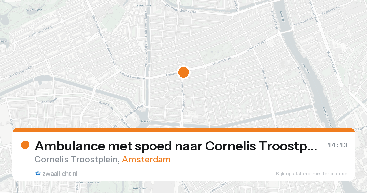 Ambulance met spoed naar Cornelis Troostplein in Amsterdam — 16 jun 2026