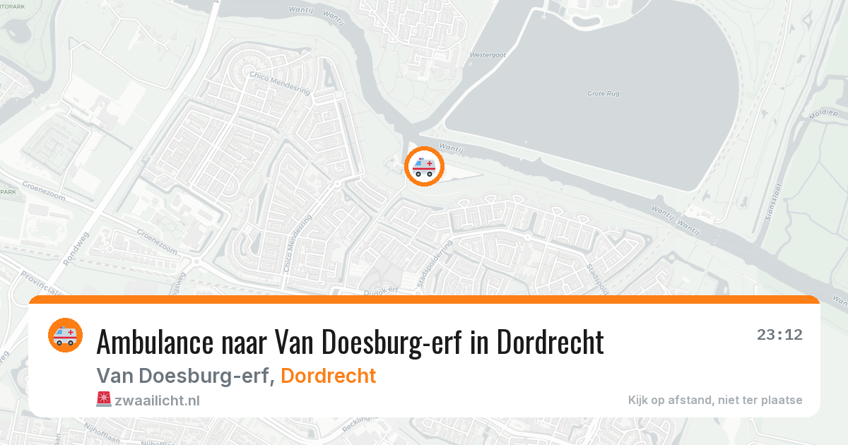 Ambulance naar Van Doesburg-erf in Dordrecht — 11 aug 2026