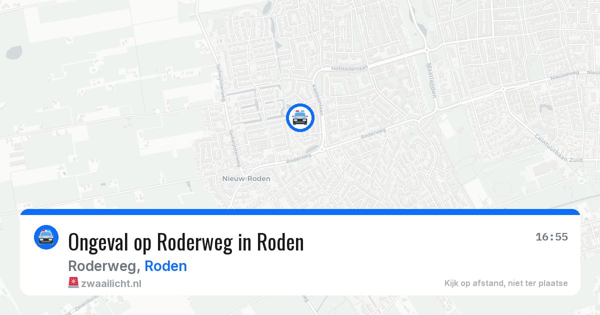 Ongeval op Roderweg in Roden — 3 mei 2026