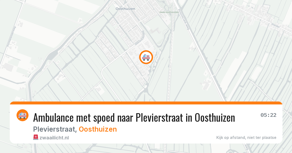 Ambulance met spoed naar Plevierstraat in Oosthuizen — 27 jul 2026