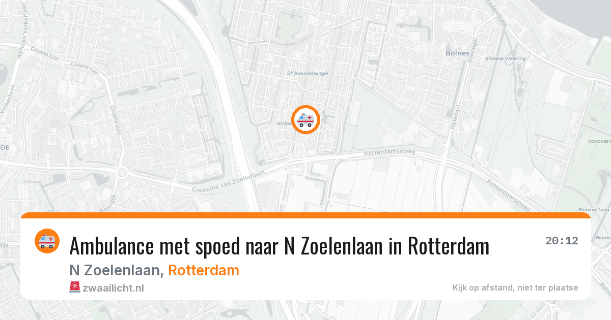 Ambulance met spoed naar N Zoelenlaan in Rotterdam — 28 jun 2026