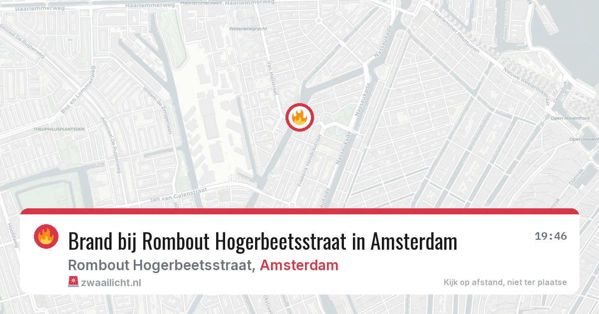 Brand bij Rombout Hogerbeetsstraat in Amsterdam — 6 jul 2026