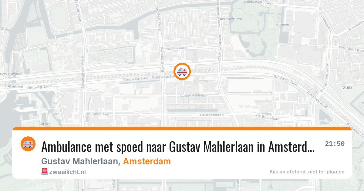 Ambulance met spoed naar Gustav Mahlerlaan in Amsterdam — 2 apr 2026