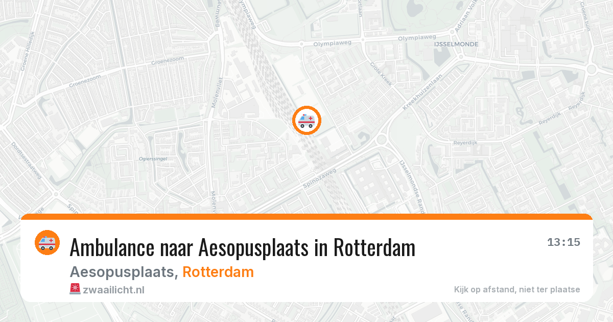 Ambulance naar Aesopusplaats in Rotterdam — 10 apr 2026