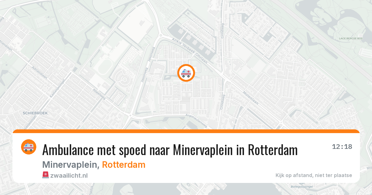 Ambulance met spoed naar Minervaplein in Rotterdam — 4 jun 2026