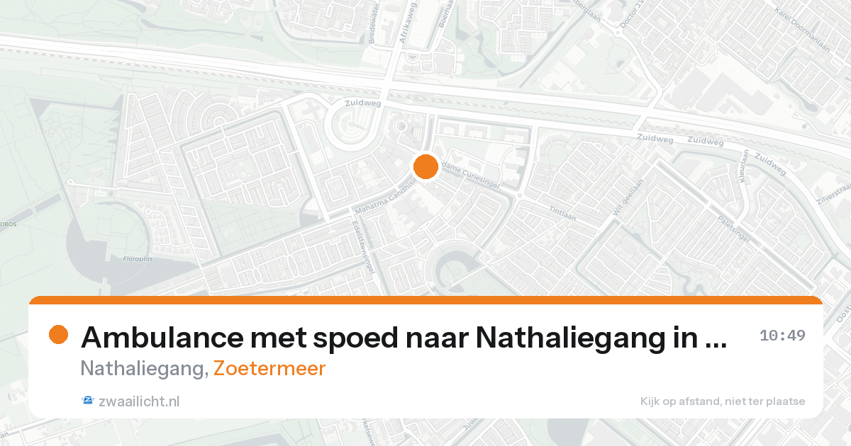 Ambulance met spoed naar Nathaliegang in Zoetermeer — 21 aug 2026
