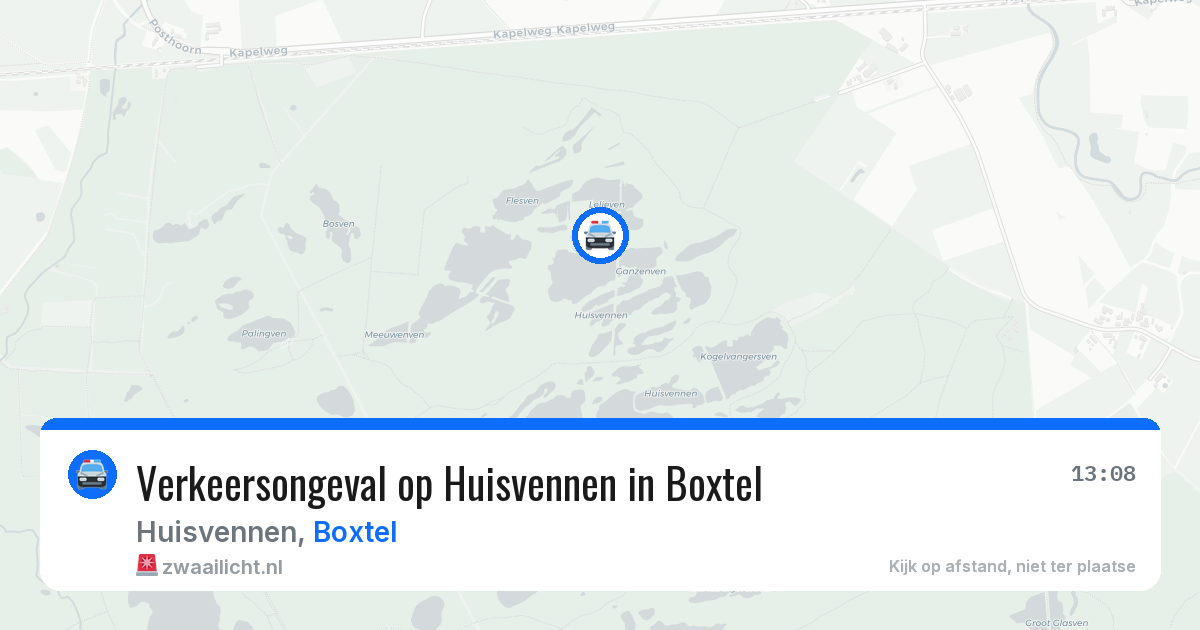 Verkeersongeval op Huisvennen in Boxtel — 24 mei 2026