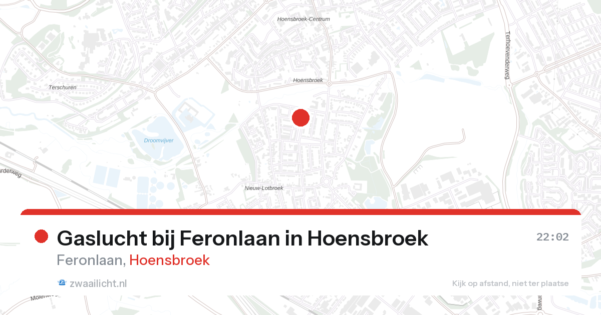 Gaslucht bij Feronlaan in Hoensbroek — 26 aug 2026