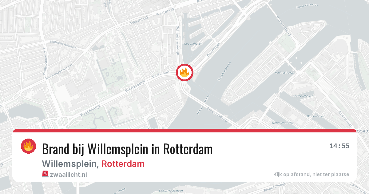 Brand bij Willemsplein in Rotterdam — 30 mei 2026