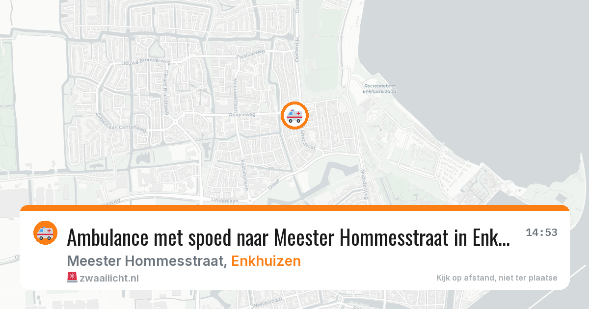 Ambulance met spoed naar Meester Hommesstraat in Enkhuizen — 26 jan 2026