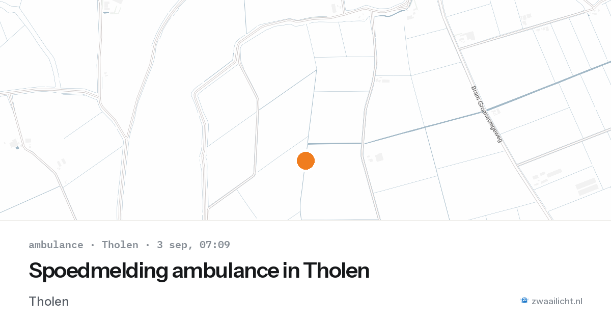 Spoedmelding ambulance in Tholen — 3 sep 2026