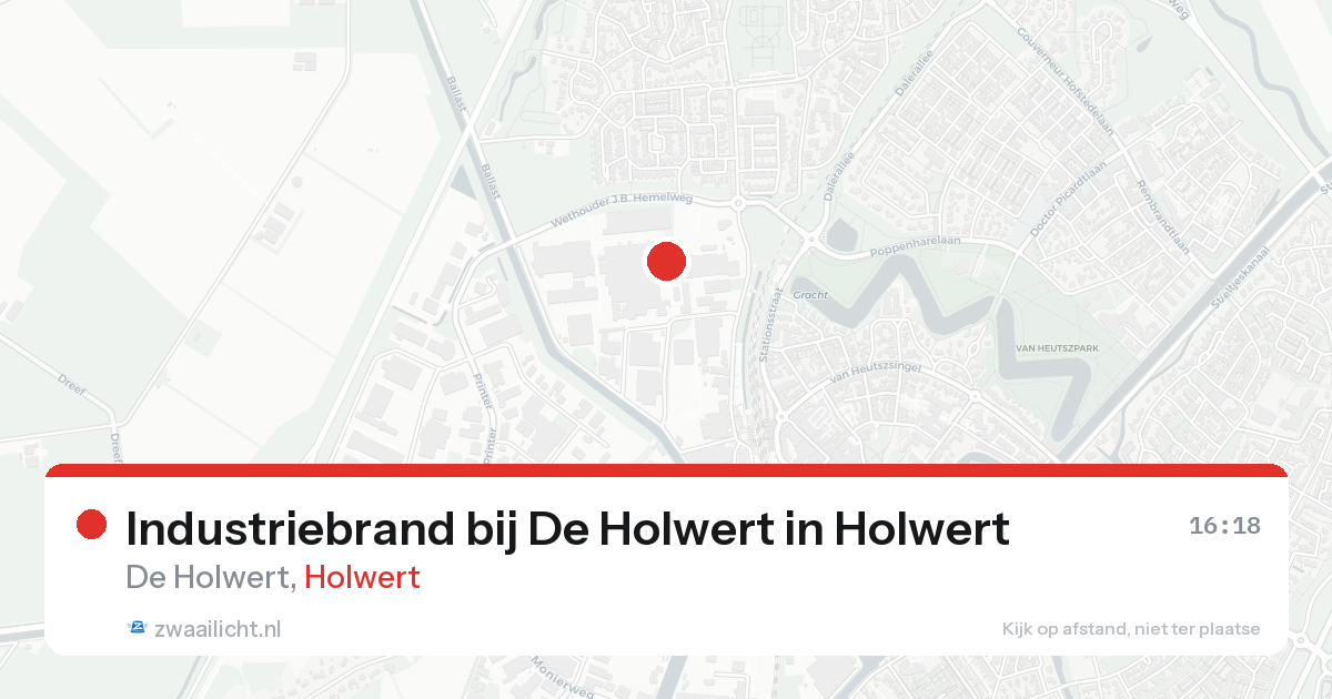 Industriebrand bij De Holwert in Holwert — 20 aug 2026