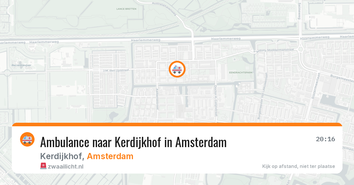 Ambulance naar Kerdijkhof in Amsterdam — 8 jul 2026