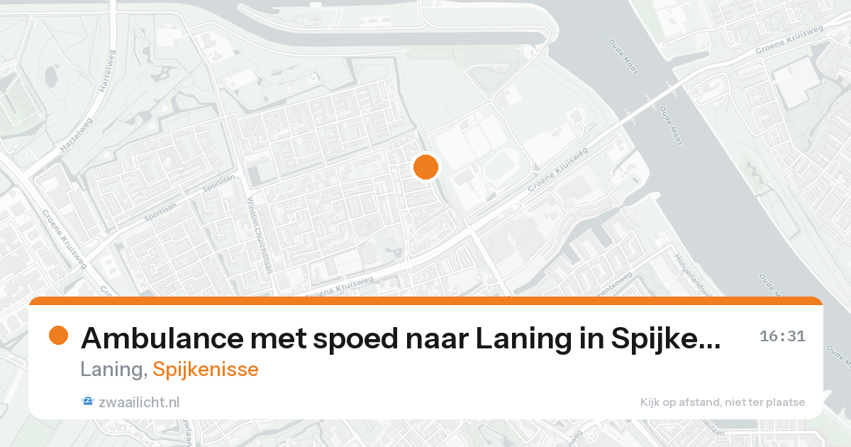 Ambulance met spoed naar Laning in Spijkenisse — 24 aug 2026