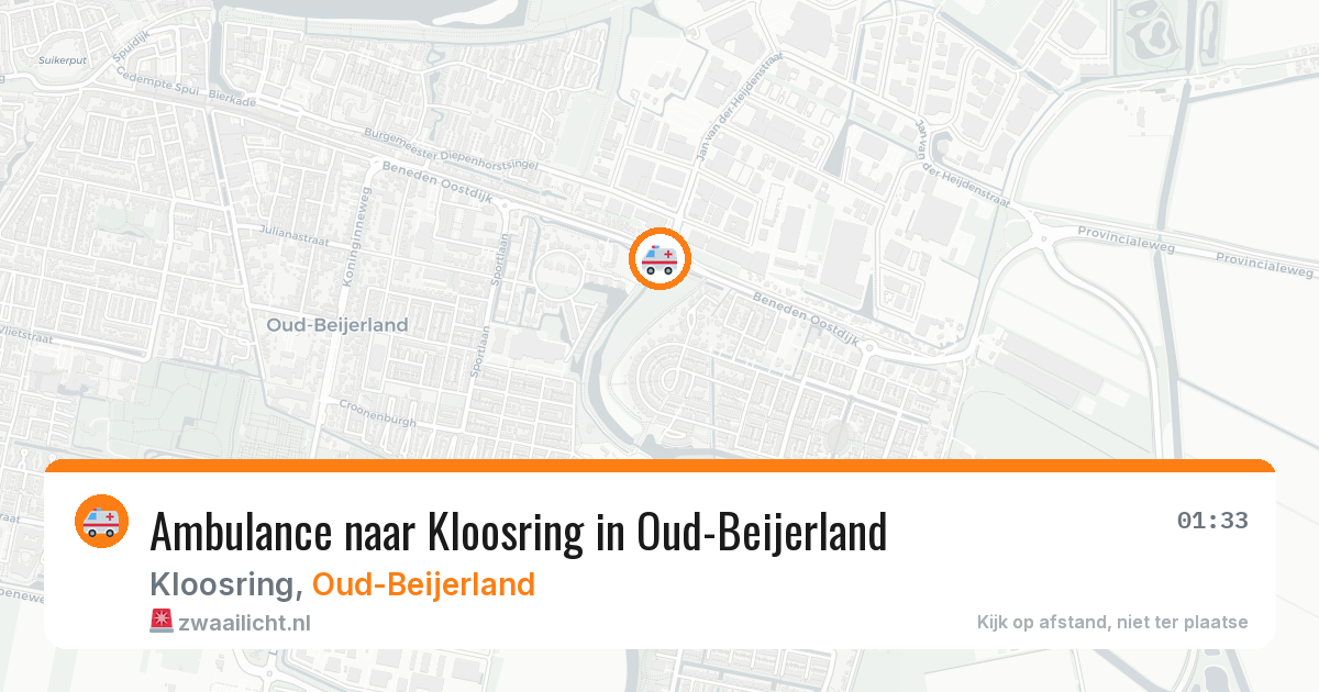 Ambulance naar Kloosring in Oud-Beijerland — 10 apr 2026