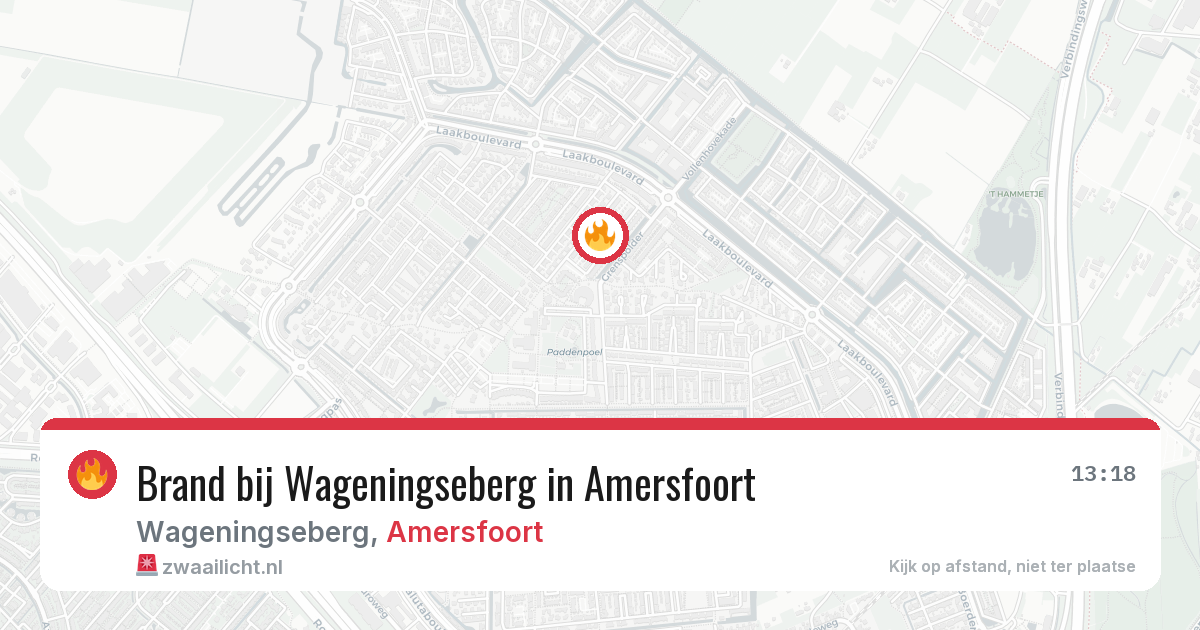 Brand bij Wageningseberg in Amersfoort — 1 jul 2026