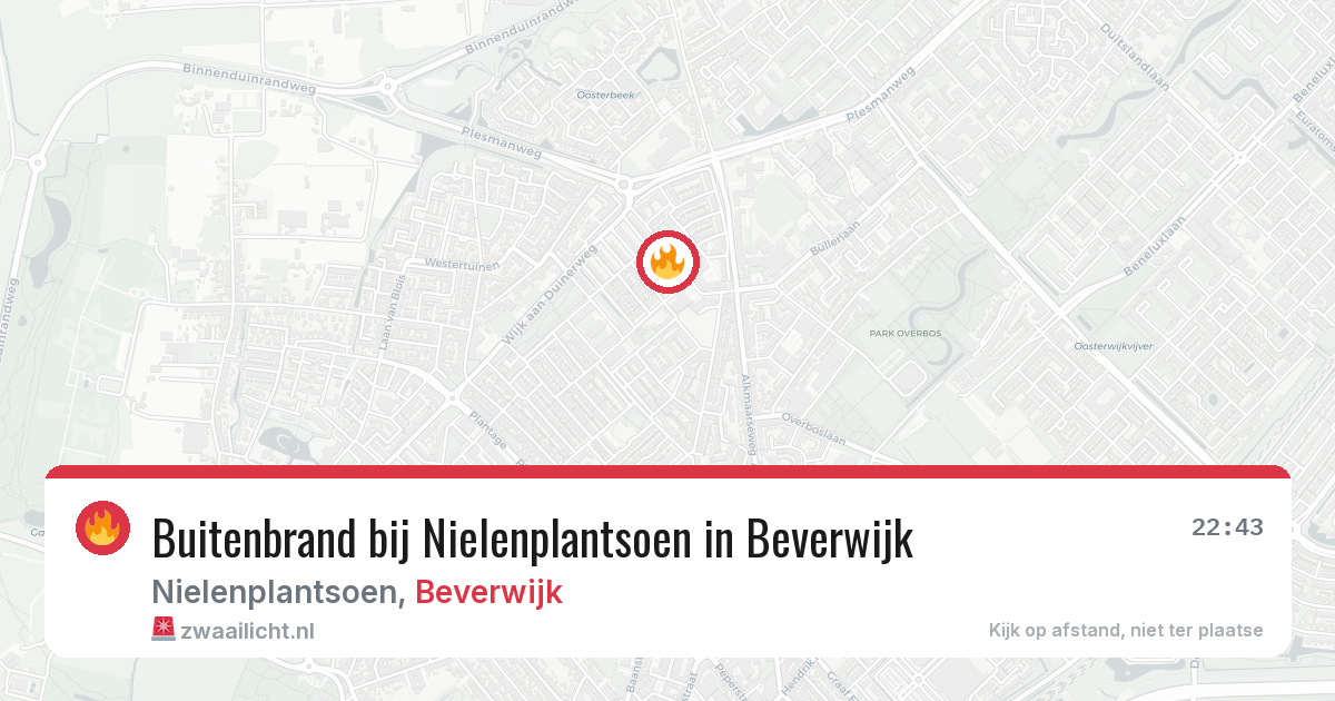 Buitenbrand bij Nielenplantsoen in Beverwijk — 5 apr 2026