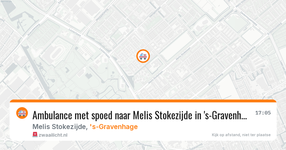 Ambulance met spoed naar Melis Stokezijde in 's-Gravenhage — 24 jun 2026