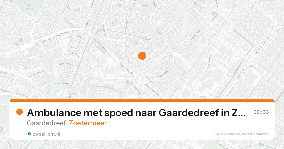 Ambulance met spoed naar Gaardedreef in Zoetermeer — 2 mei 2026
