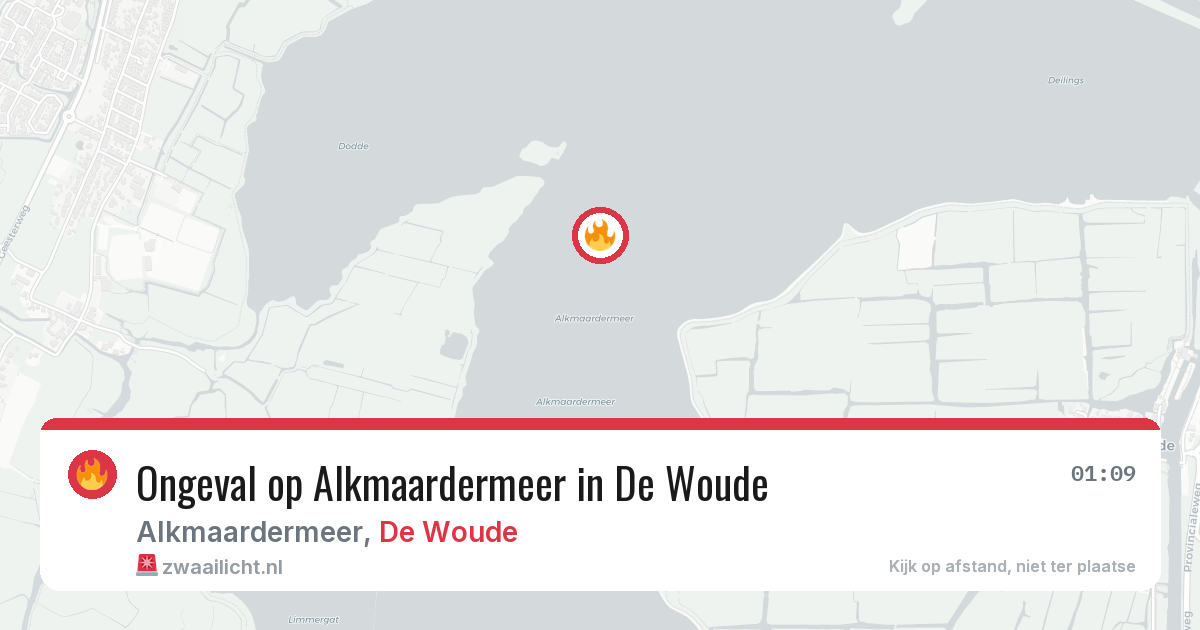 Ongeval op Alkmaardermeer in De Woude — 30 mei 2026