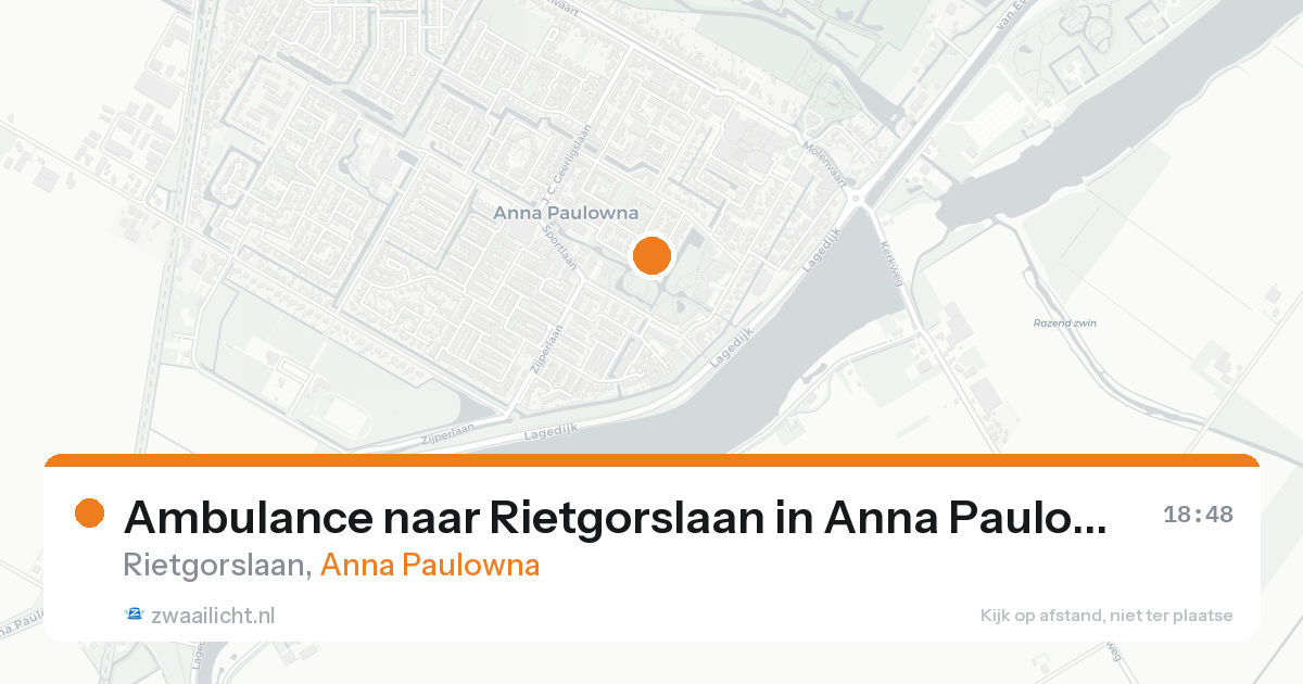 Ambulance naar Rietgorslaan in Anna Paulowna — 17 aug 2026