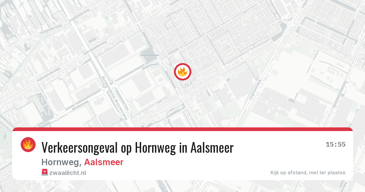 Verkeersongeval op Hornweg in Aalsmeer — 24 jun 2026
