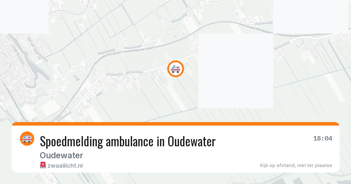 Spoedmelding ambulance in Oudewater — 28 jul 2026