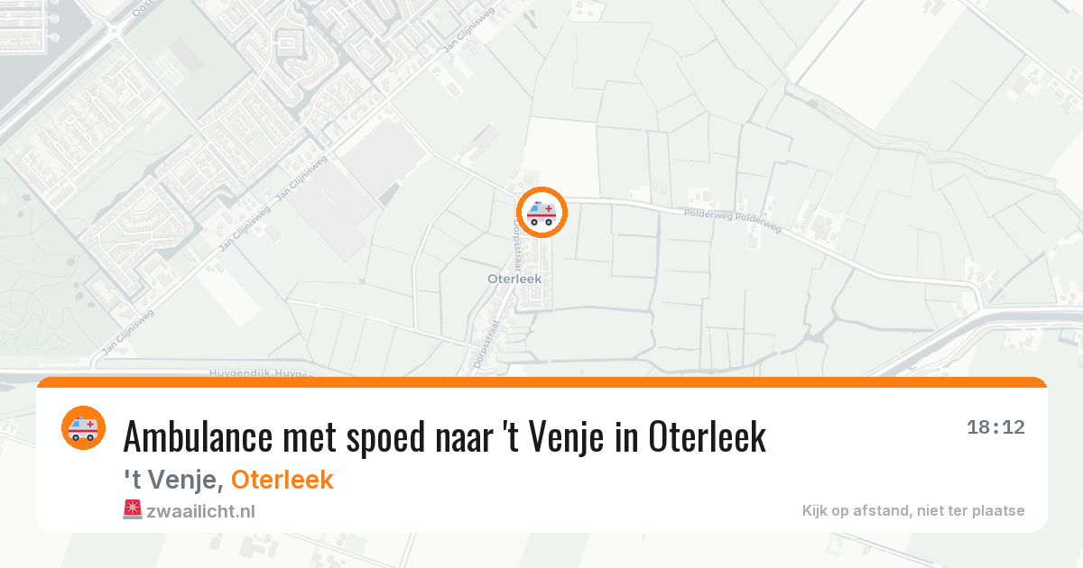 Ambulance met spoed naar 't Venje in Oterleek — 11 apr 2026