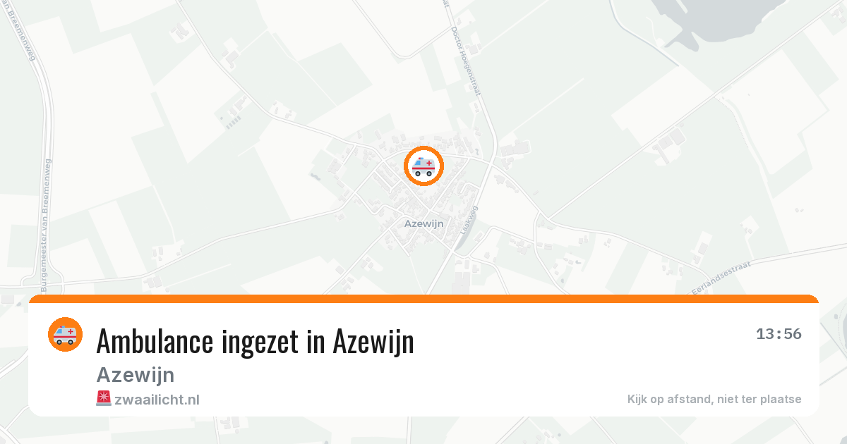 Ambulance ingezet in Azewijn — 10 mrt 2026