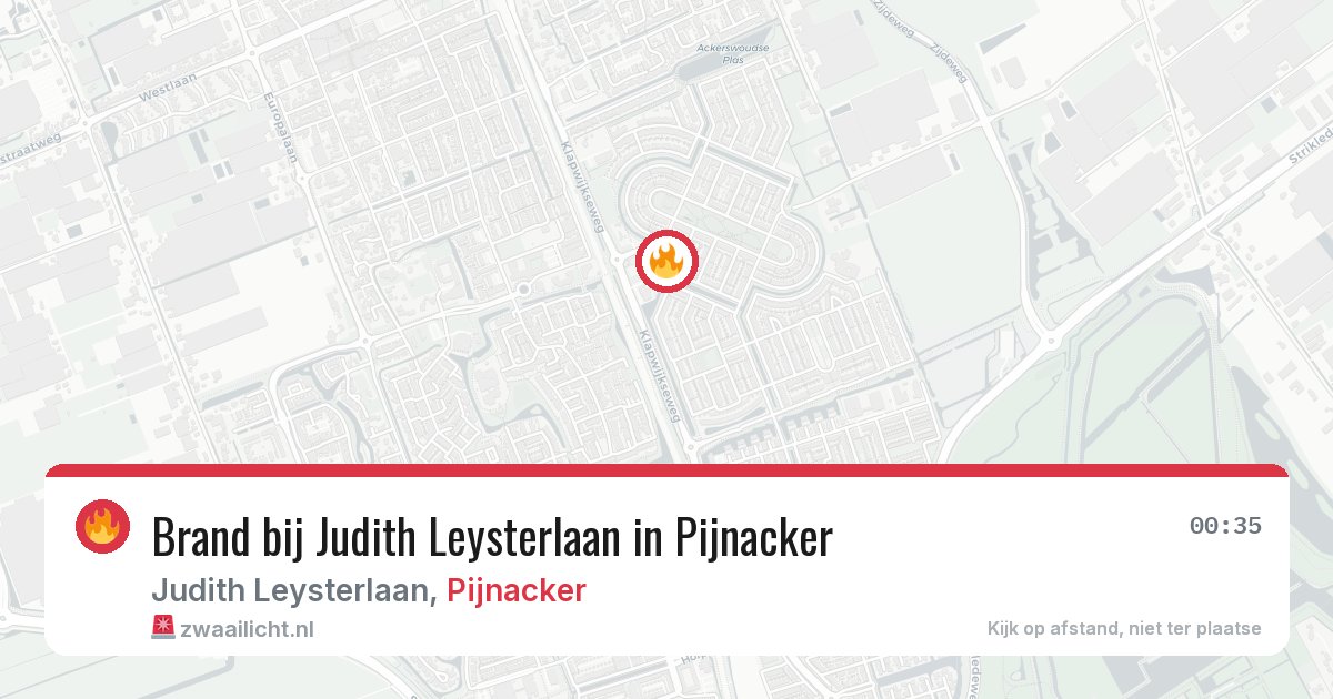 Brand bij Judith Leysterlaan in Pijnacker — 25 jun 2026