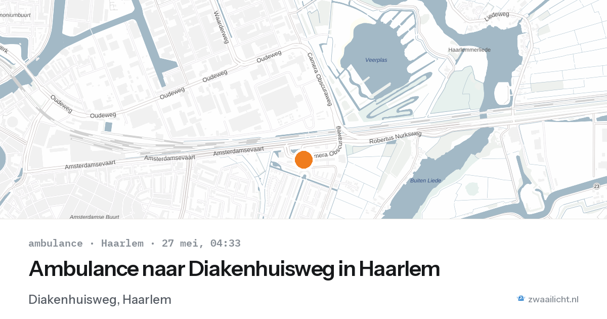 Ambulance naar Diakenhuisweg in Haarlem — 27 mei 2026