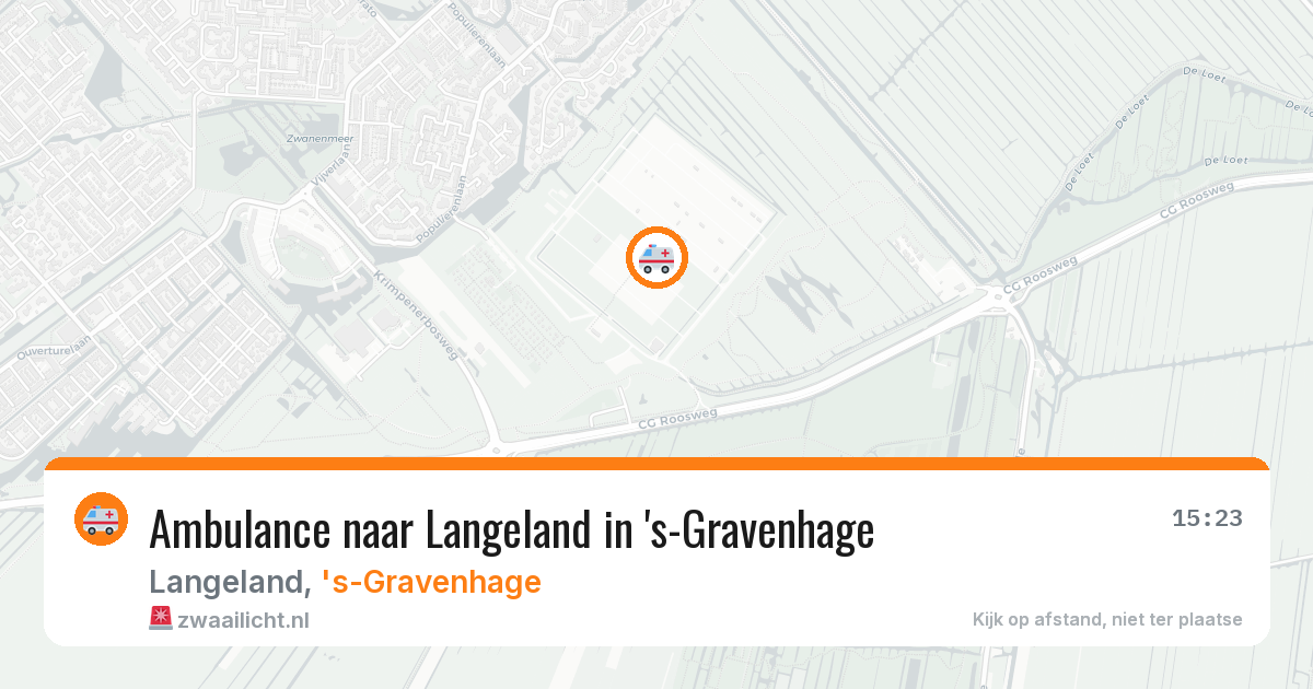 Ambulance naar Langeland in 's-Gravenhage — 6 apr 2026