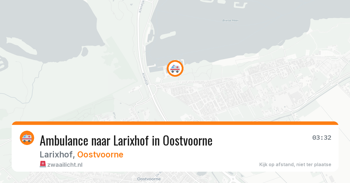 Ambulance naar Larixhof in Oostvoorne — 8 apr 2026