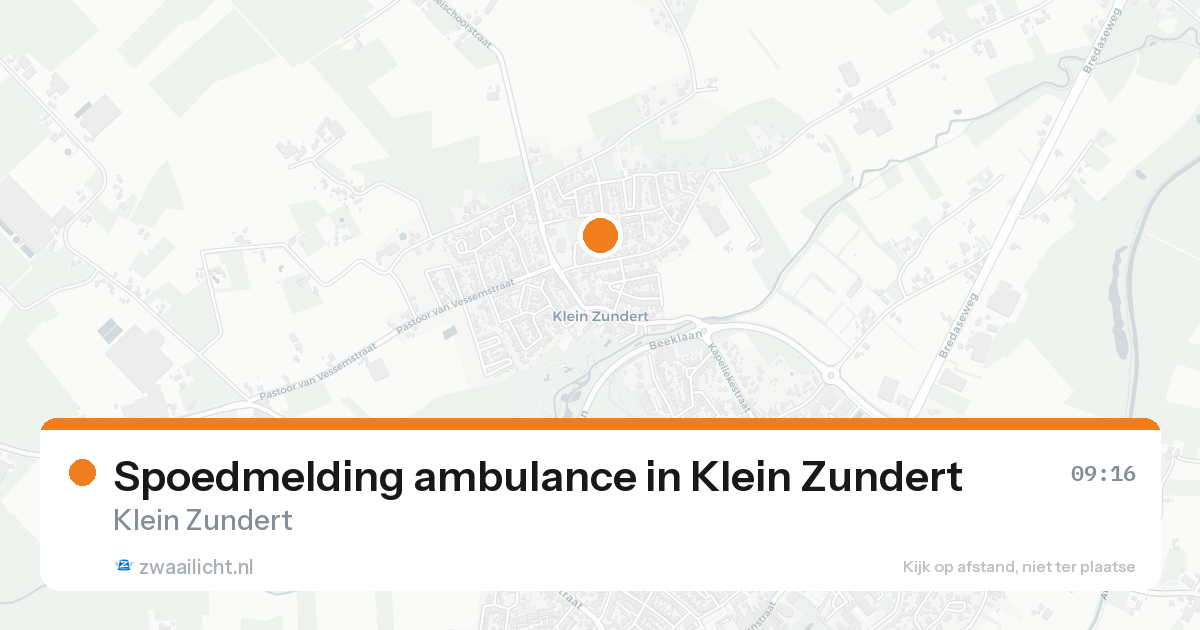 Spoedmelding ambulance in Klein Zundert — 7 feb 2026