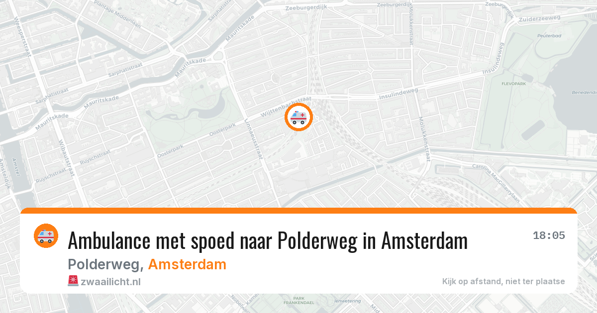 Ambulance met spoed naar Polderweg in Amsterdam — 3 aug 2026