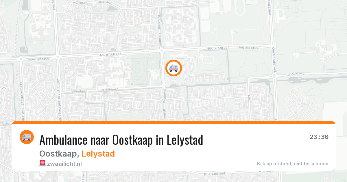 Ambulance naar Oostkaap in Lelystad — 23 mrt 2026