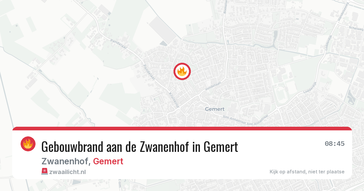 Gebouwbrand aan de Zwanenhof in Gemert — 2 mei 2026