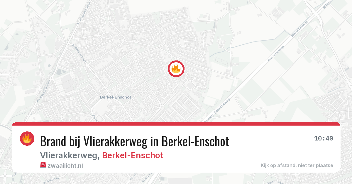 Brand bij Vlierakkerweg in Berkel-Enschot — 11 aug 2026