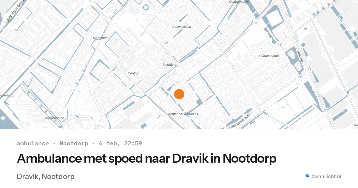 Ambulance met spoed naar Dravik in Nootdorp — 6 feb 2026