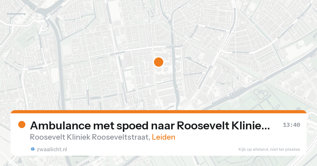 Ambulance met spoed naar Roosevelt Kliniek Rooseveltstraat in Leiden — 7 feb 2026