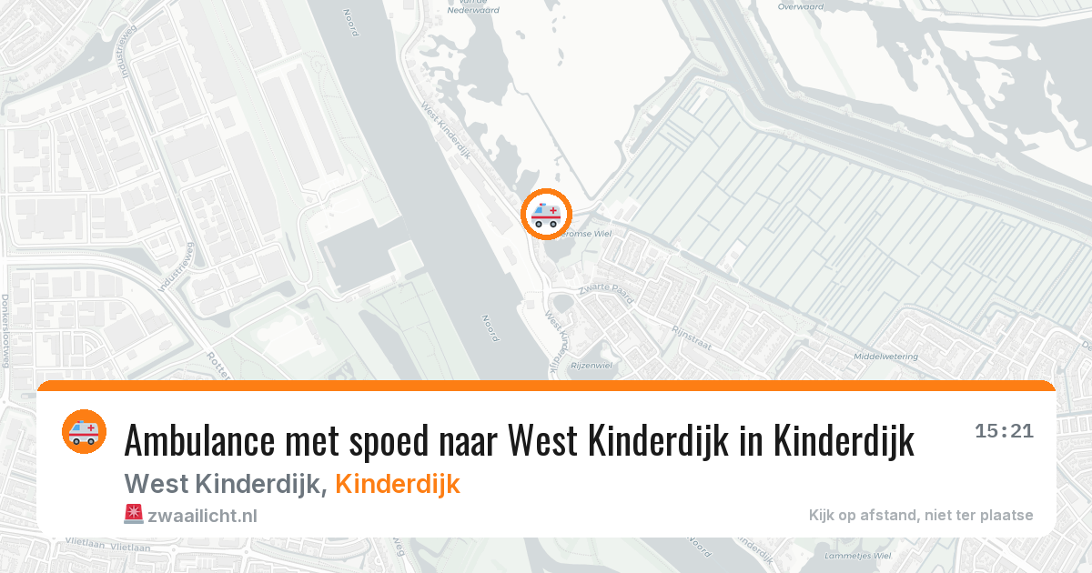 Ambulance met spoed naar West Kinderdijk in Kinderdijk — 27 apr 2026