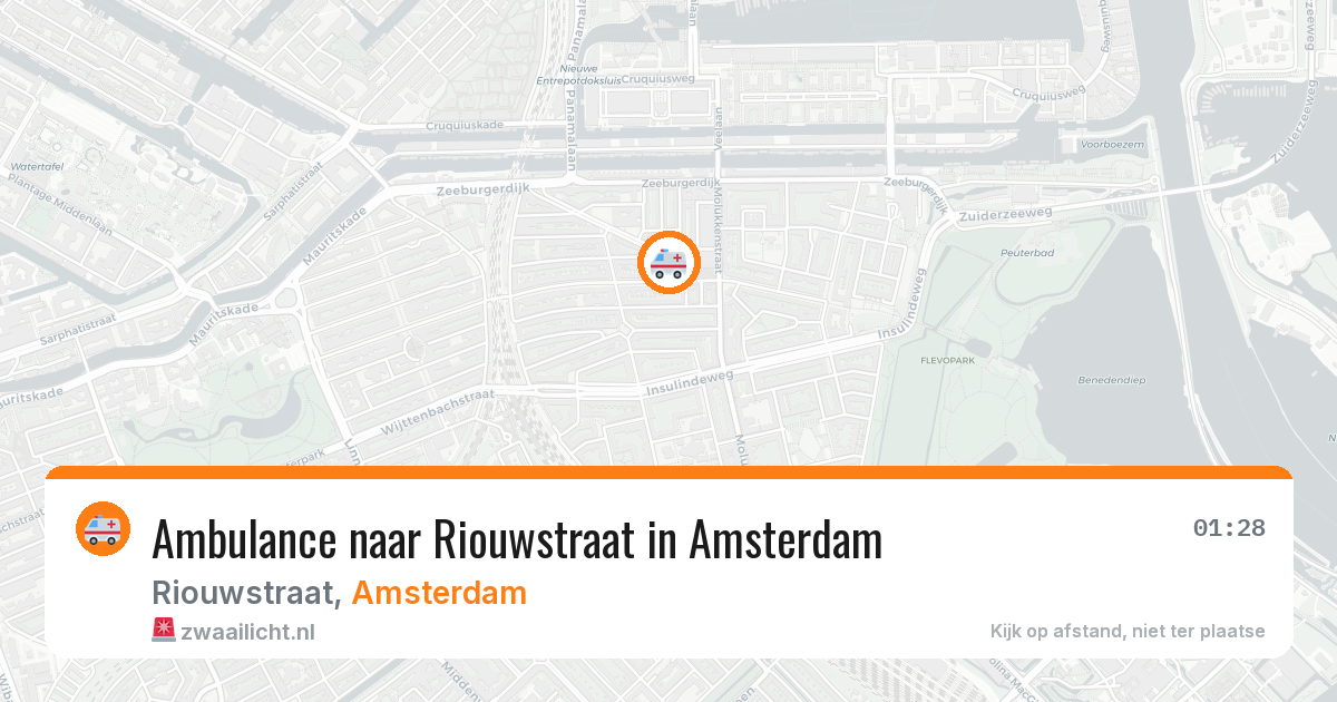 Ambulance naar Riouwstraat in Amsterdam — 18 mrt 2026