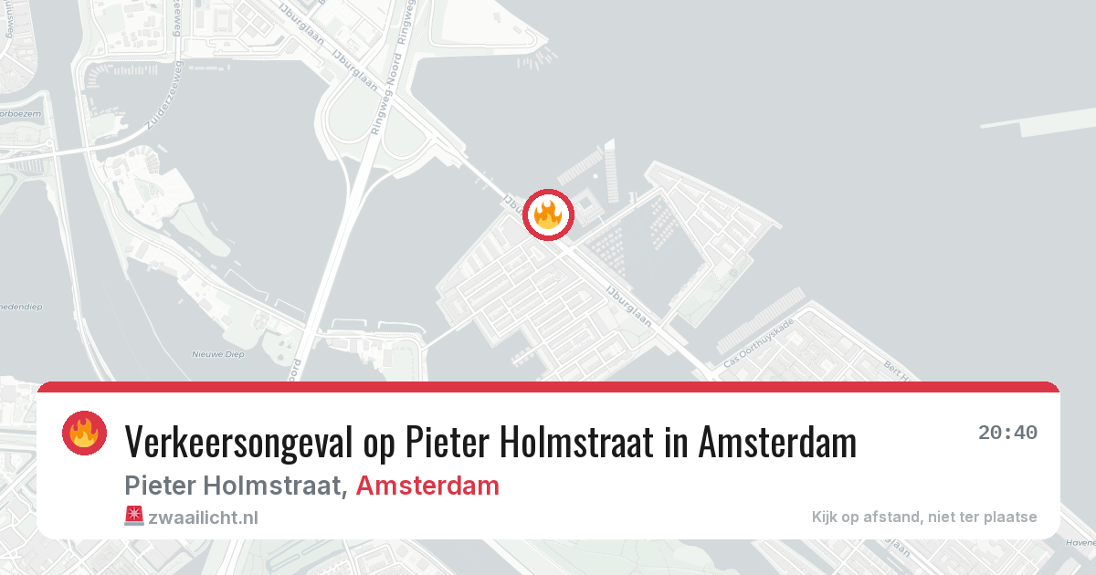 Verkeersongeval op Pieter Holmstraat in Amsterdam — 20 jun 2026