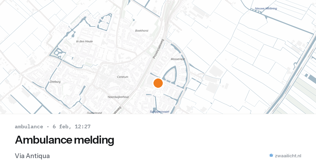 Ambulance melding — 6 feb 2026