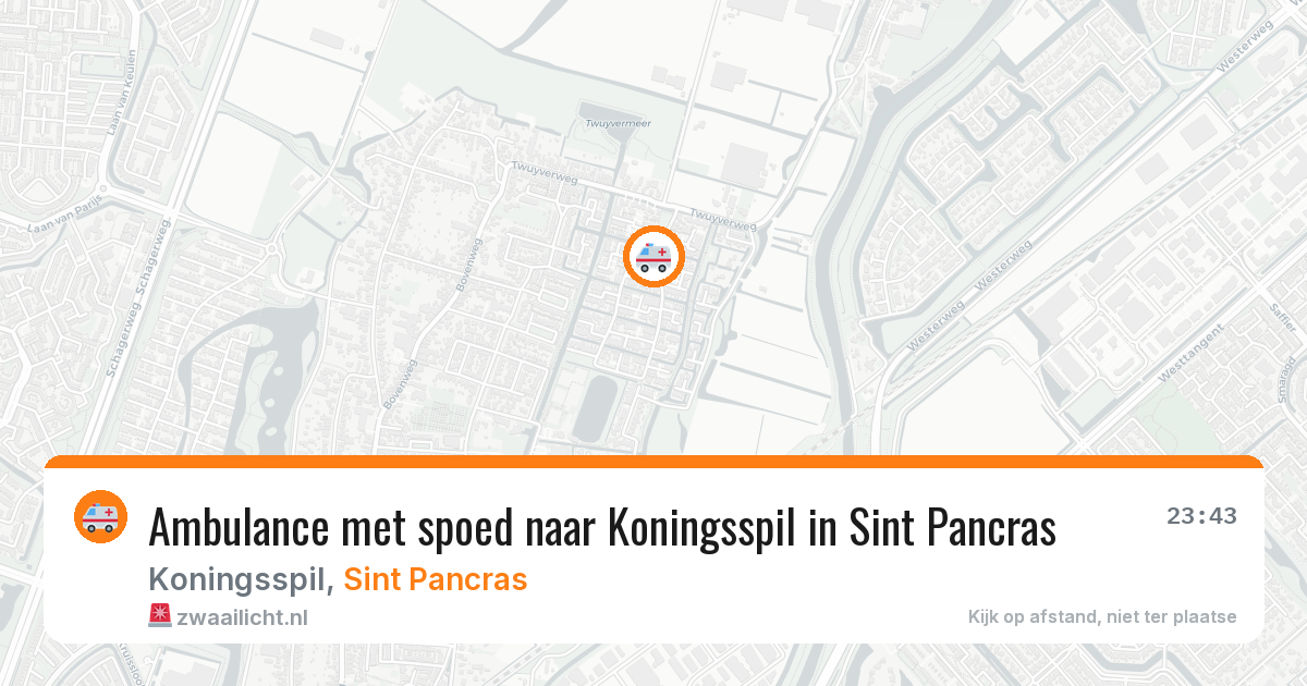 Ambulance met spoed naar Koningsspil in Sint Pancras — 22 mei 2026
