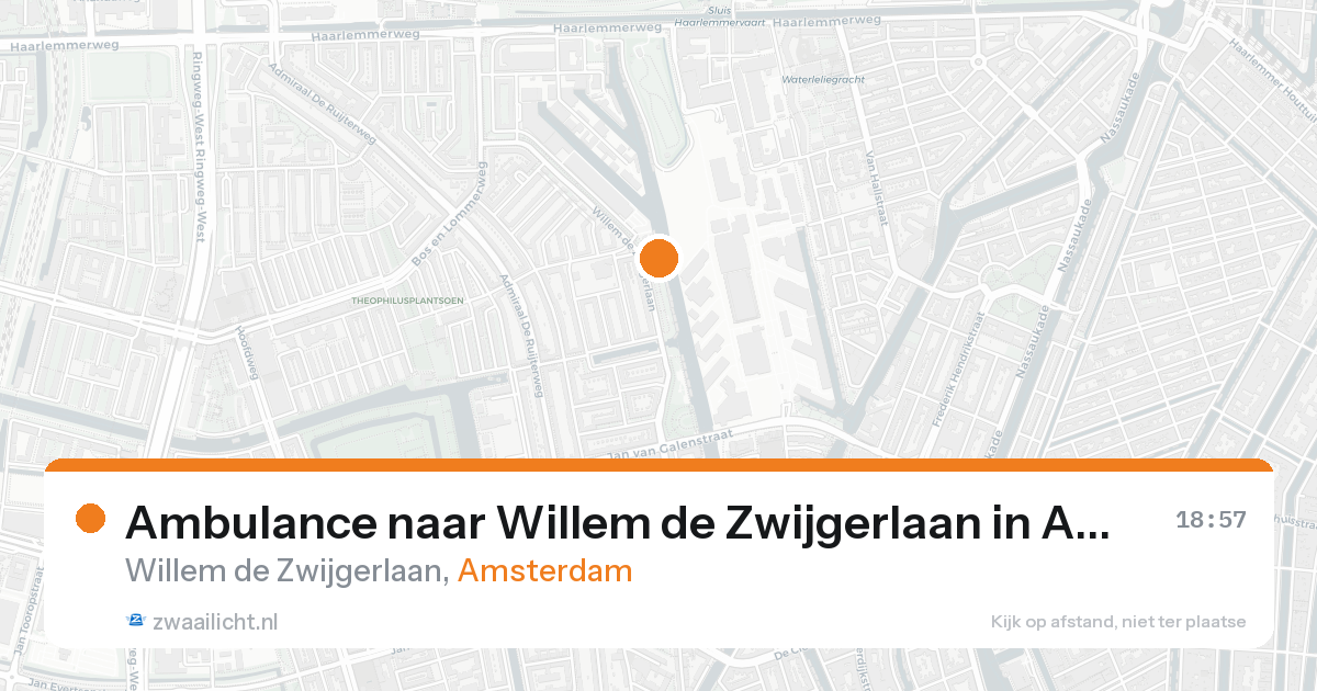 Ambulance naar Willem de Zwijgerlaan in Amsterdam — 15 aug 2026